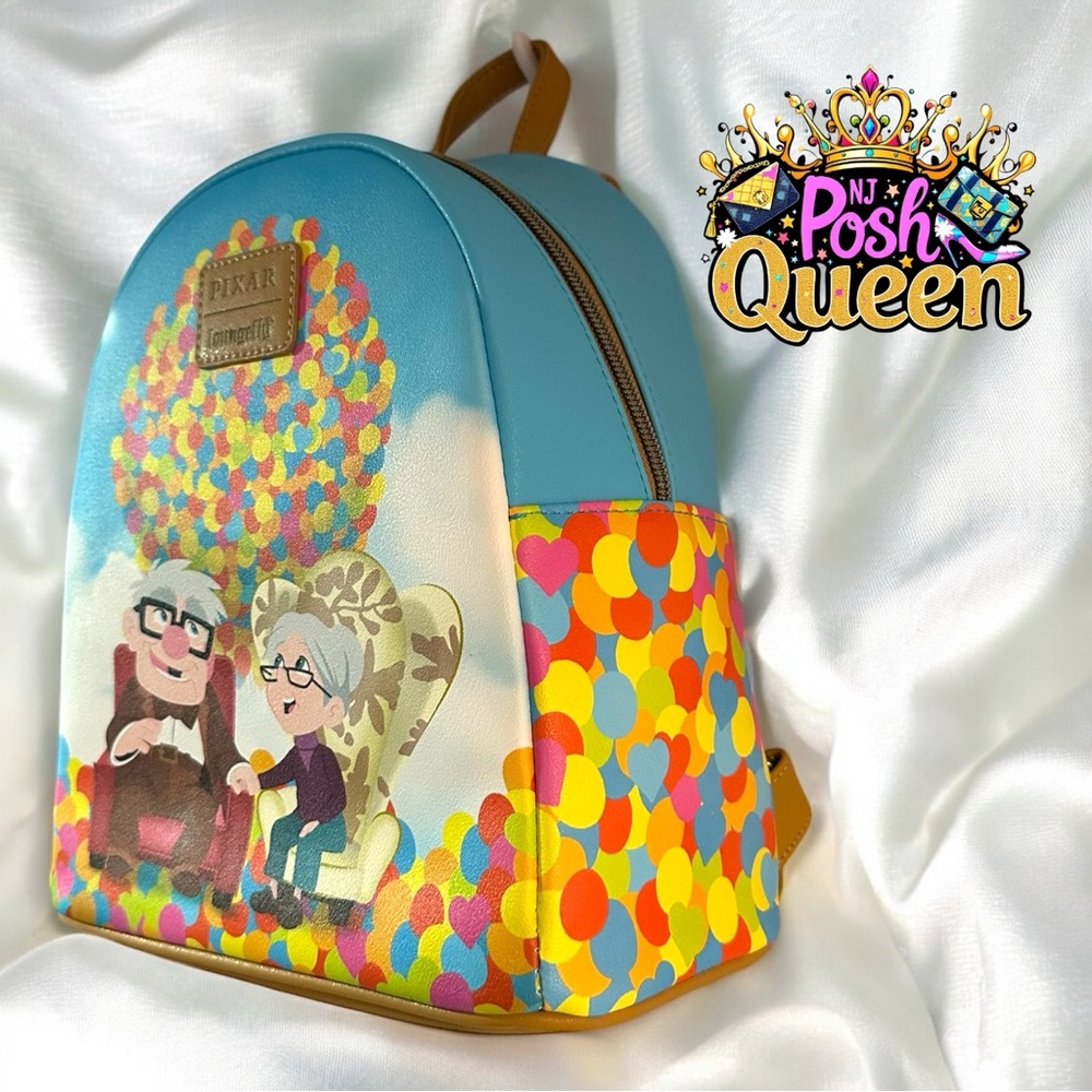 Loungefly Disney Pixar Up Carl & Ellie Balloons Mini Backpack ~NWT - Picture 5 of 6